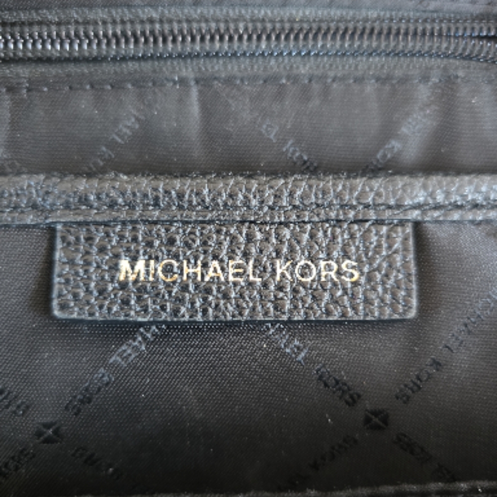 Michael Kors Jessa Black Pebbled Leather Backpack - Picture 11 of 11